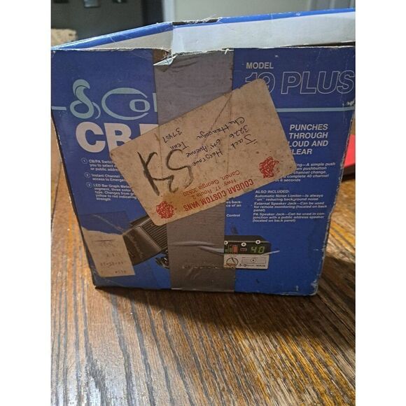 New Vintage 1988 Cobra 19 Plus 40 Channel CB Radio Original Box - Picture 10 of 11